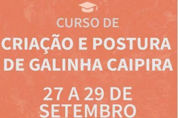 CURSO DE POSTURA E CRIAÇÃO DE GALINHA CAIPIRA